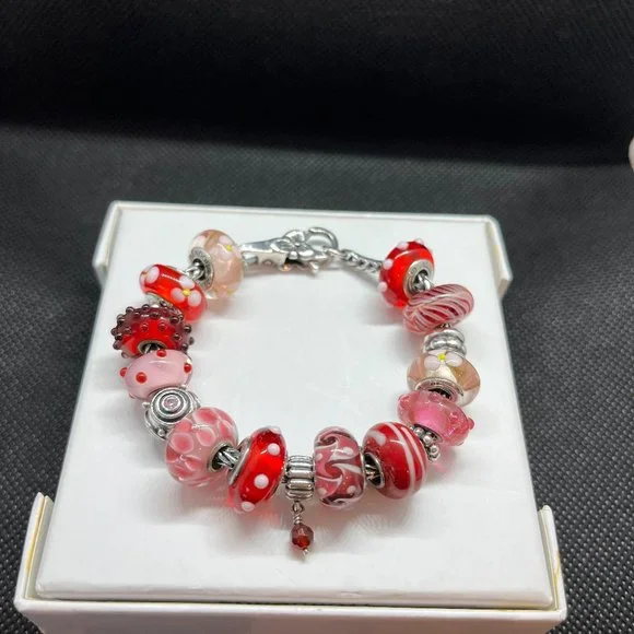 Pandora | Jewelry | Full Bracelet With Pandora Charms And Troll Beads |  Poshmark